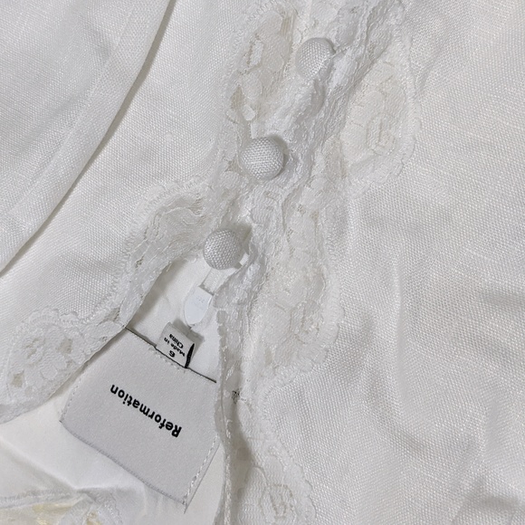 Sold Out Reformation Kaya Linen Mini Dress in size 6 - Picture 6 of 11